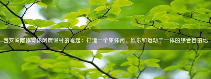 熊猫体育网址：西安岭南体育休闲度假村的崛起：打造一个集休闲、娱乐和运动于一体的综合目的地